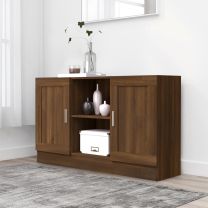  Dressoir 120x30,5x70 cm bewerkt hout bruineikenkleurig