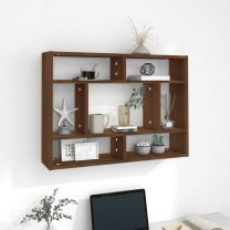  Wandschap 75x16x55 cm bewerkt hout bruineikenkleurig