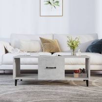  Salontafel 102x50x40 cm bewerkt hout betongrijs