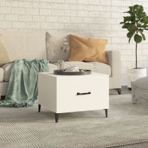  Salontafel met metalen poten 50x50x40 cm wit