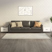  Salontafel 2 st met metalen poten 50x50x40 cm wit