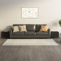  Salontafel 2 st met metalen poten 50x50x40 cm zwart