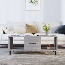  Salontafel 102x50x40 cm bewerkt hout grijs sonoma eikenkleurig