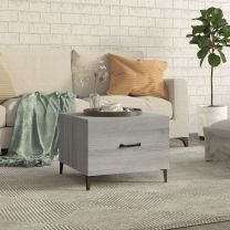  Salontafel met metalen poten 50x50x40 cm grijs sonoma eiken