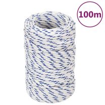  Boot touw 2 mm 100 m polypropyleen wit