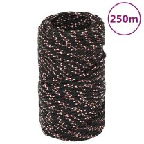  Boot touw 2 mm 250 m polypropyleen zwart