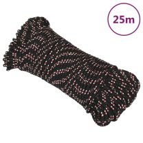  Boot touw 4 mm 25 m polypropyleen zwart