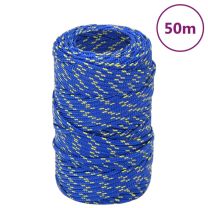  Boottouw 2 mm 50 m polypropyleen blauw