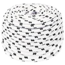  Boottouw gevlochten 6 mmx25 m polyester wit