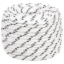  Boottouw gevlochten 12 mmx100 m polyester wit