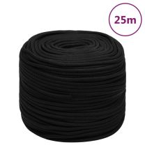 Werktouw 8 mm 25 m polyester zwart