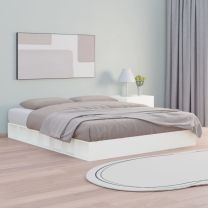  Bedframe massief hout wit 120x200 cm