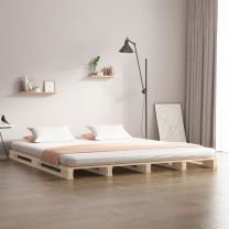  Palletbed massief grenenhout 120x200 cm