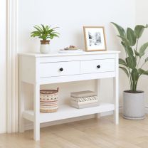  Wandtafel 100x35x75 cm massief grenenhout wit