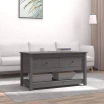  Salontafel 102x49x55 cm massief grenenhout grijs