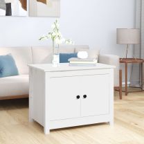  Salontafel 71x49x55 cm massief grenenhout wit