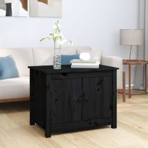 Salontafel 71x49x55 cm massief grenenhout zwart