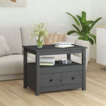  Salontafel 71x49x55 cm massief grenenhout grijs
