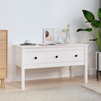  Salontafel 102x49x55 cm massief grenenhout wit