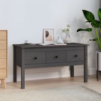  Salontafel 102x49x55 cm massief grenenhout grijs