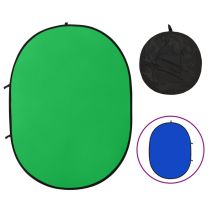  Achtergrondscherm studio 2-in-1 ovaal 200x150 cm groen en blauw