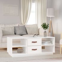  Salontafel 100x50x41 cm massief grenenhout wit