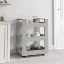  Keukentrolley 60x45x80 cm bewerkt hout betongrijs