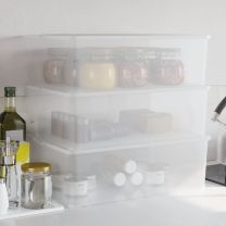  Opbergboxen kunststof 3 st stapelbaar 25 L