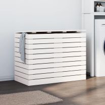  Wasmand 88,5x44x66 cm massief grenenhout wit