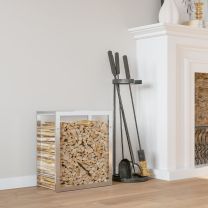  Haardhoutrek 50x28x56 cm roestvrij staal