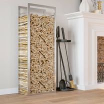  Haardhoutrek 50x28x132 cm roestvrij staal
