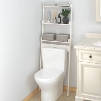  Toiletrek 63,5x32x179 cm massief grenenhout wit