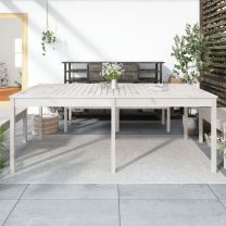  Tuintafel 203,5x100x76 cm massief grenenhout wit