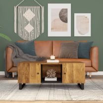  Salontafel 100x54x40 cm massief mangohout en bewerkt hout