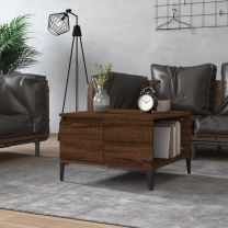  Salontafel 55x55x36,5 cm bewerkt hout bruineikenkleurig