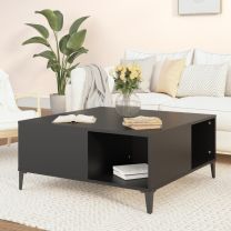  Salontafel 80x80x36,5 cm bewerkt hout zwart