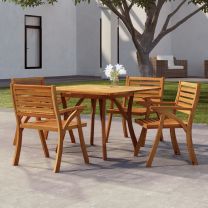  Tuintafel 110x110x75 cm massief acaciahout
