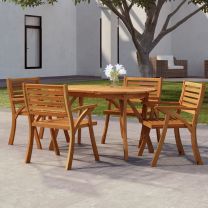  Tuintafel 150x90x75 cm massief acaciahout