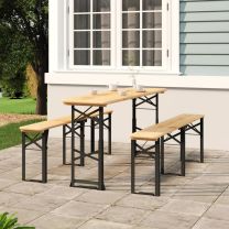  Biertafel inklapbaar 170x50x75/105 cm massief vurenhout