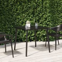 Tuintafel 80x80x71 cm staal antracietkleurig