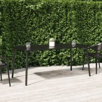  Tuintafel 165x80x71 cm staal antracietkleurig