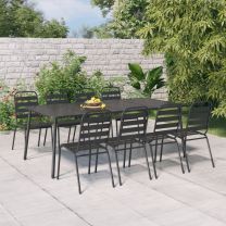  Tuintafel 200x100x71 cm staal antracietkleurig