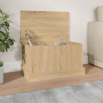 Opbergbox 50x30x28 cm bewerkt hout sonoma eikenkleurig