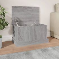  Opbergbox 50x30x28 cm bewerkt hout grijs sonoma eikenkleurig