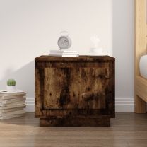  Salontafel 51x50x44 cm bewerkt hout gerookt eikenkleurig