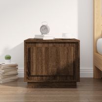  Salontafel 51x50x44 cm bewerkt hout bruineikenkleurig