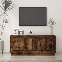  Salontafel 102x50x44 cm bewerkt hout gerookt eikenkleurig