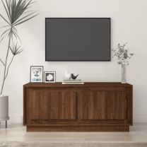  Salontafel 102x50x44 cm bewerkt hout bruineikenkleurig