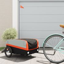  Fietstrailer 45 kg ijzer zwart en oranje