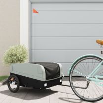  Fietstrailer 45 kg ijzer zwart en grijs